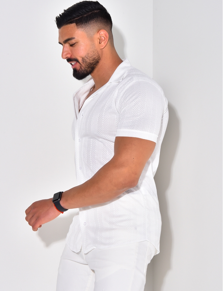 Chemise manches courtes texturé
