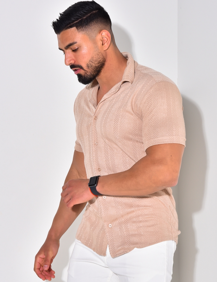 Chemise manches courtes texturée Chemise manches courtes texturée