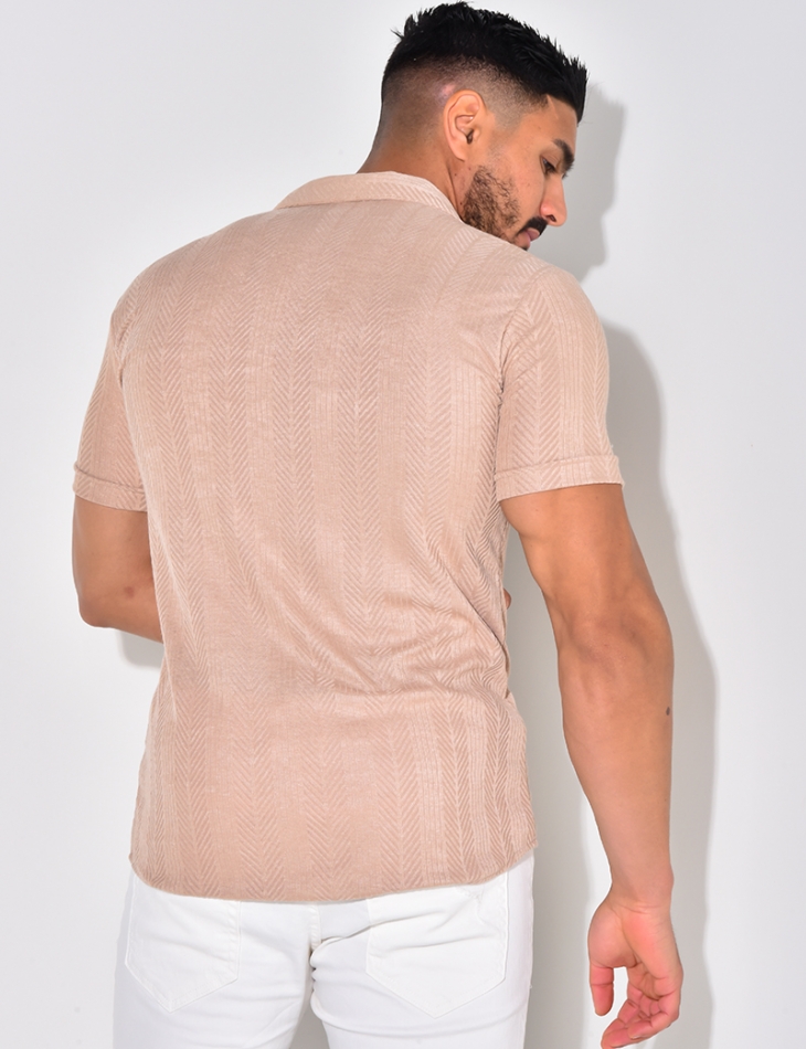 Chemise manches courtes texturée Chemise manches courtes texturée