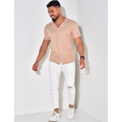 Chemise manches courtes texturée Chemise manches courtes texturée