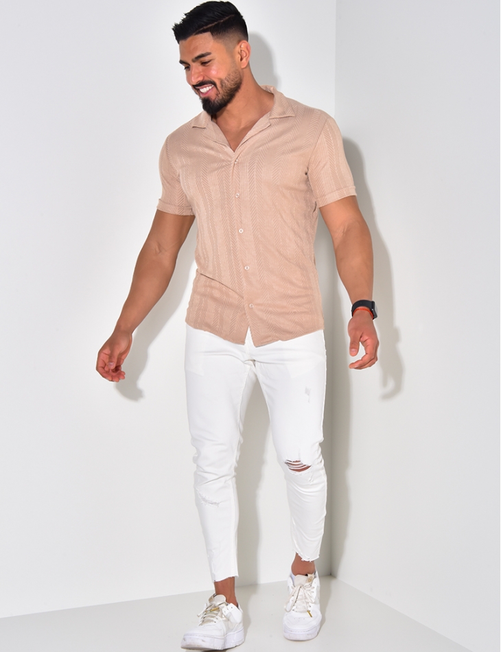 Chemise manches courtes texturée Chemise manches courtes texturée