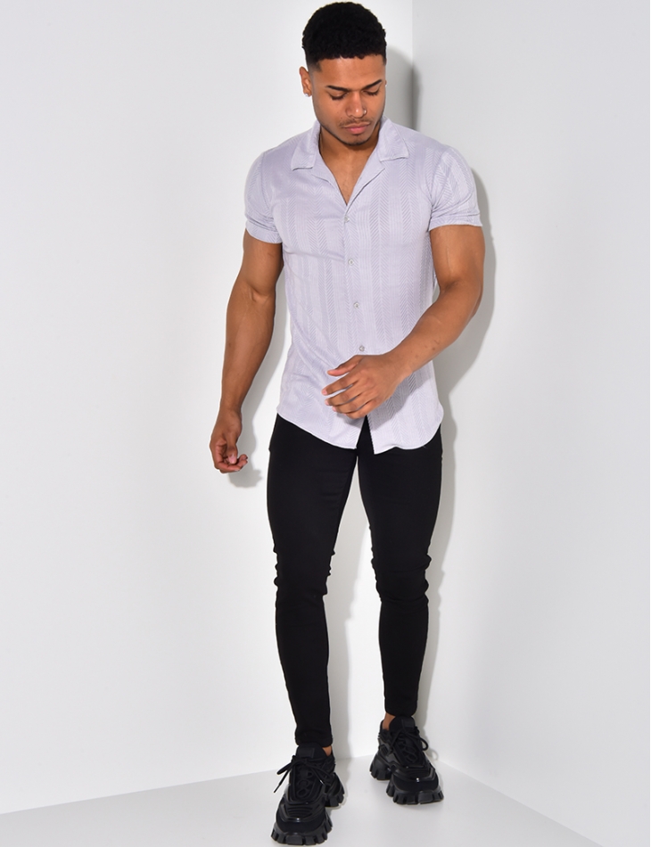 Chemise manches courtes texturée Chemise manches courtes texturée