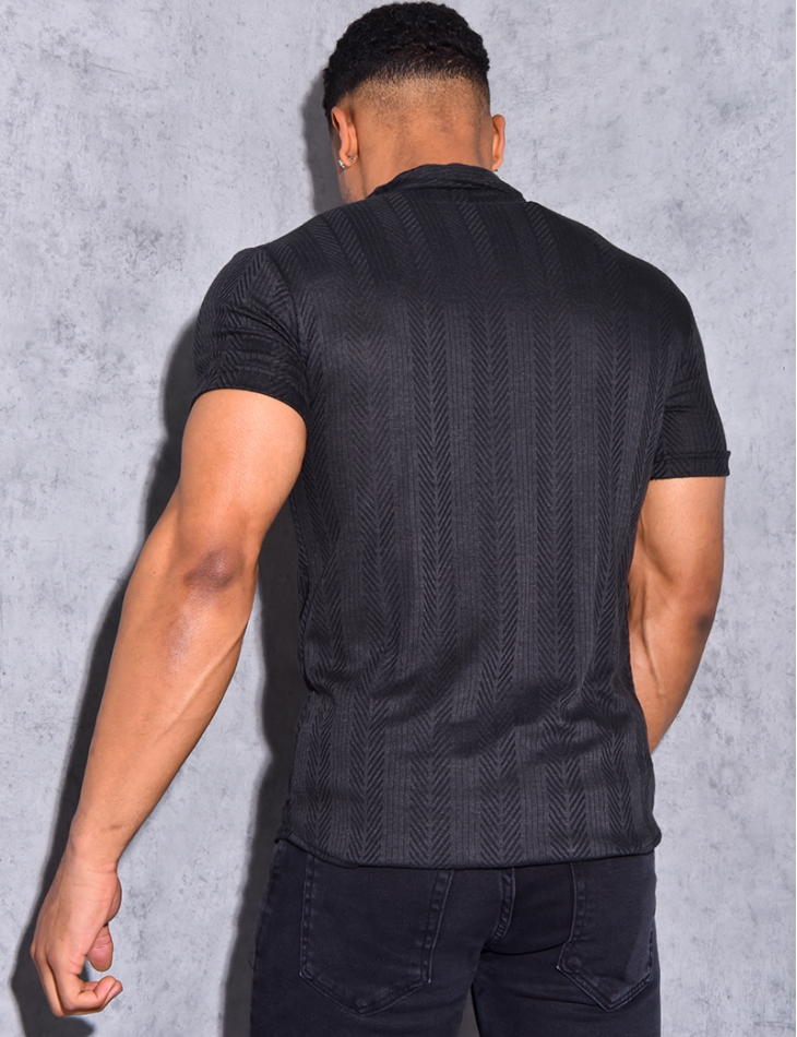 Chemise manches courtes texturée Chemise manches courtes texturée