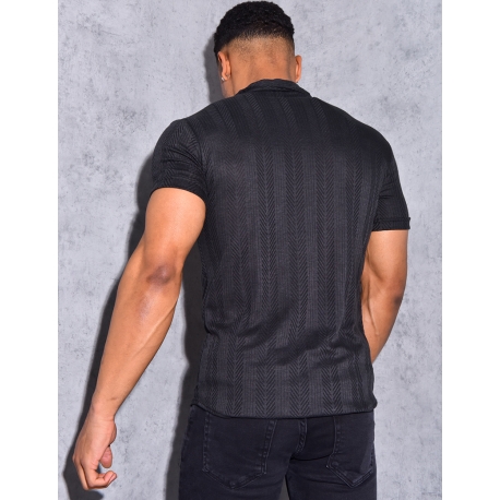 Chemise manches courtes texturée Chemise manches courtes texturée