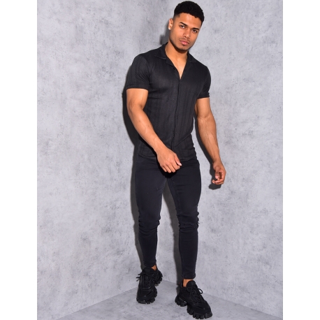 Chemise manches courtes texturée Chemise manches courtes texturée