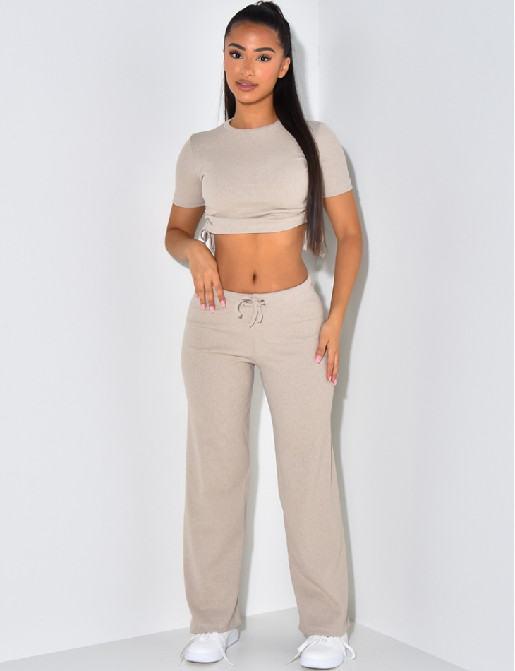 Ripp-Kombination Hose und T-Shirt Ripp-Kombination Hose und T-Shirt