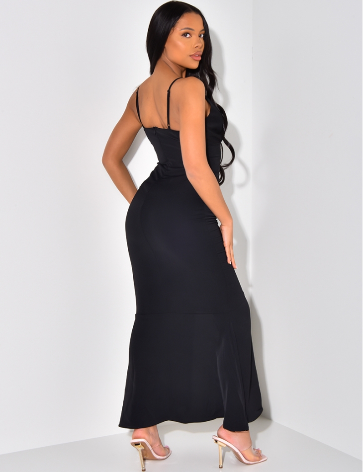 Robe longue fendue à boutons Robe longue fendue à boutons