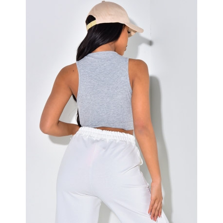 Crop-top côtelé Crop-top côtelé