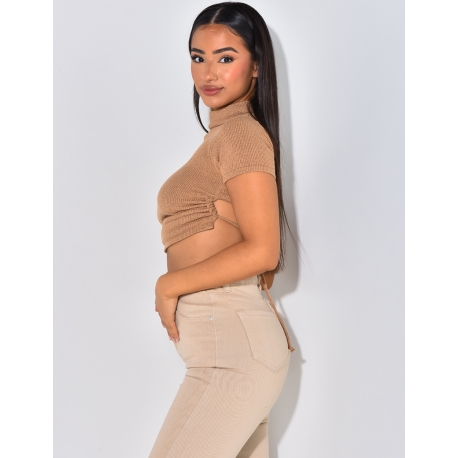 T-shirt tout doux dos nu à nouer T-shirt tout doux dos nu à nouer