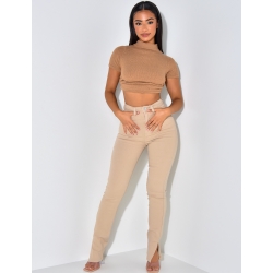 T-shirt tout doux dos nu à nouer T-shirt tout doux dos nu à nouer