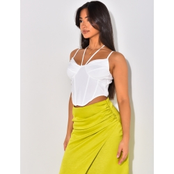 Crop top effet bustier Crop top effet bustier