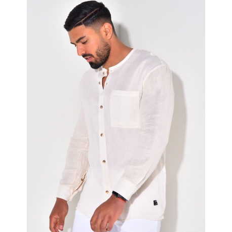 Chemise fine col rond
