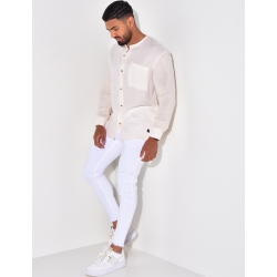 Chemise fine col rond