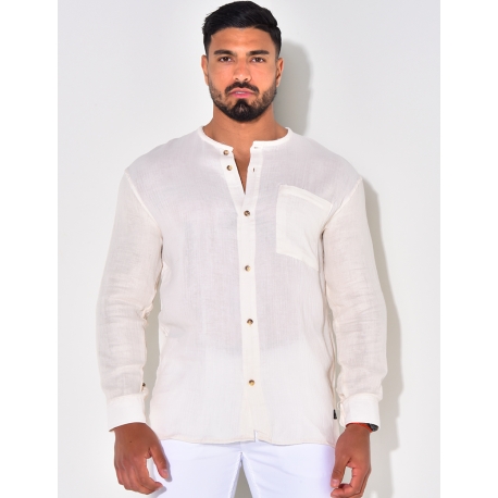 Chemise fine col rond