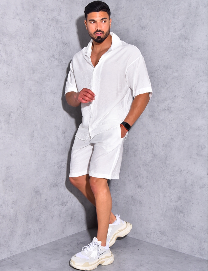 Ensemble short et chemise fluide