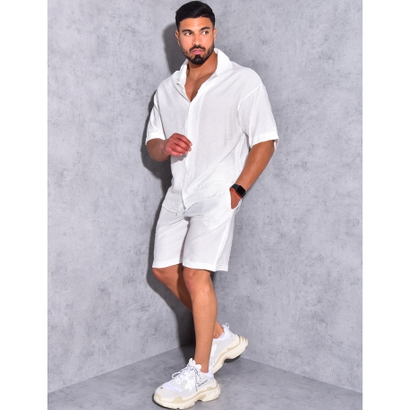 Ensemble short et chemise fluide