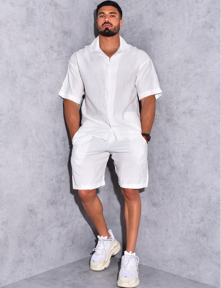 Ensemble short et chemise fluide