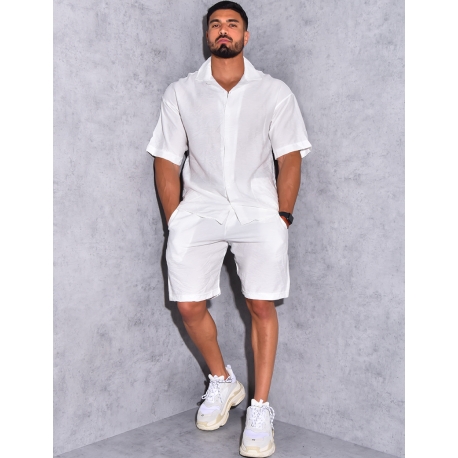 Ensemble short et chemise fluide