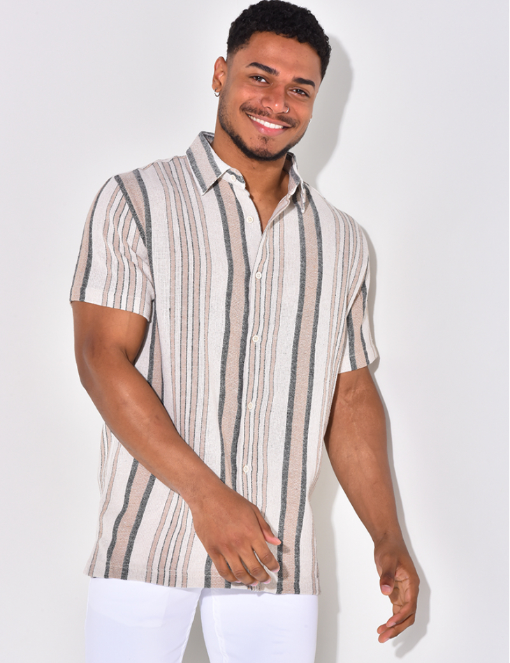 Chemise à relief à rayures Chemise à relief à rayures