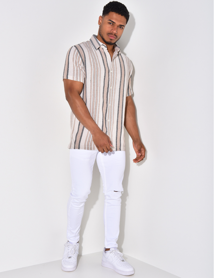 Chemise à relief à rayures Chemise à relief à rayures