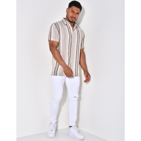 Chemise à relief à rayures Chemise à relief à rayures