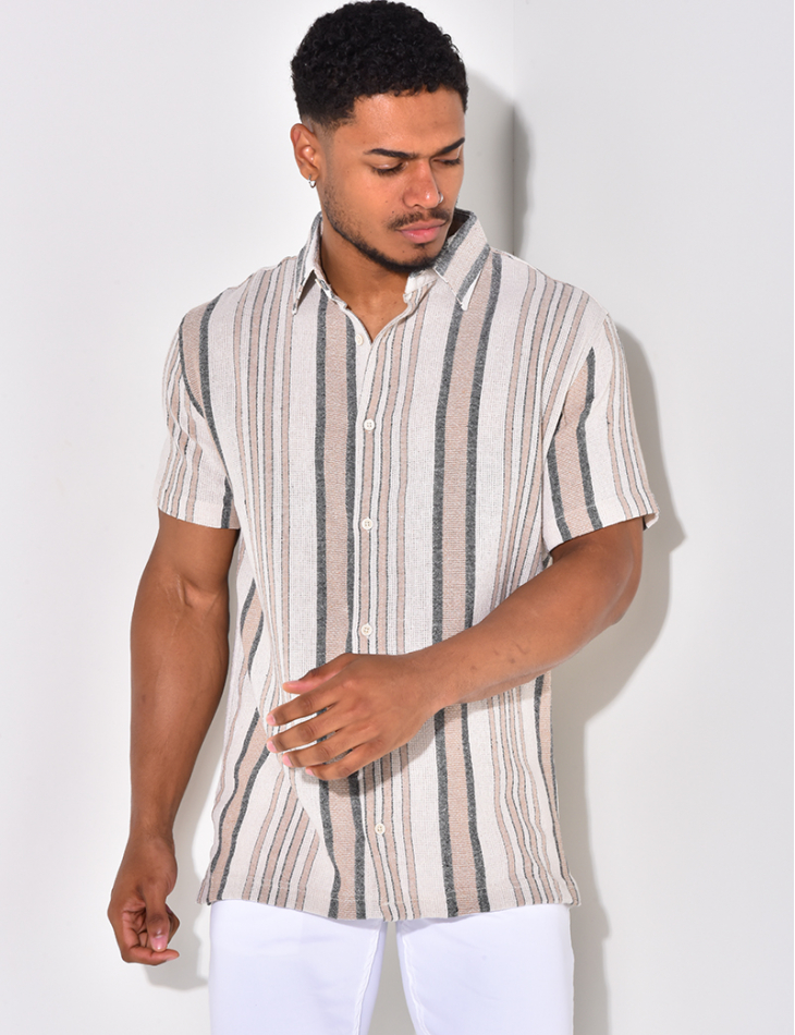 Chemise à relief à rayures Chemise à relief à rayures