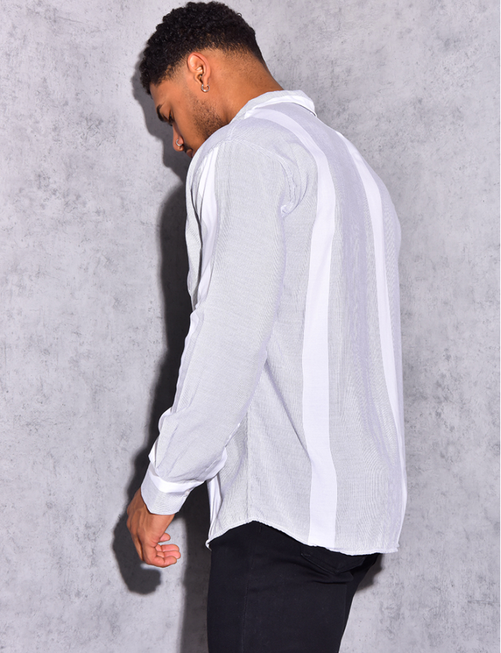 Chemise à rayures fine manches longues Chemise à rayures fine manches longues