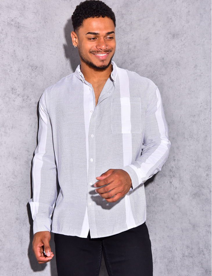 Chemise à rayures fine manches longues Chemise à rayures fine manches longues
