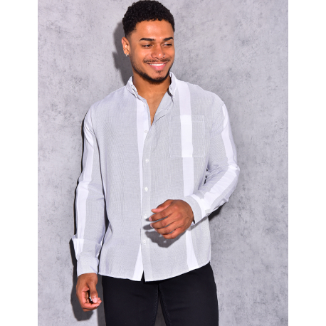 Chemise à rayures fine manches longues Chemise à rayures fine manches longues