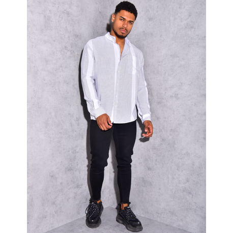 Chemise à rayures fine manches longues Chemise à rayures fine manches longues