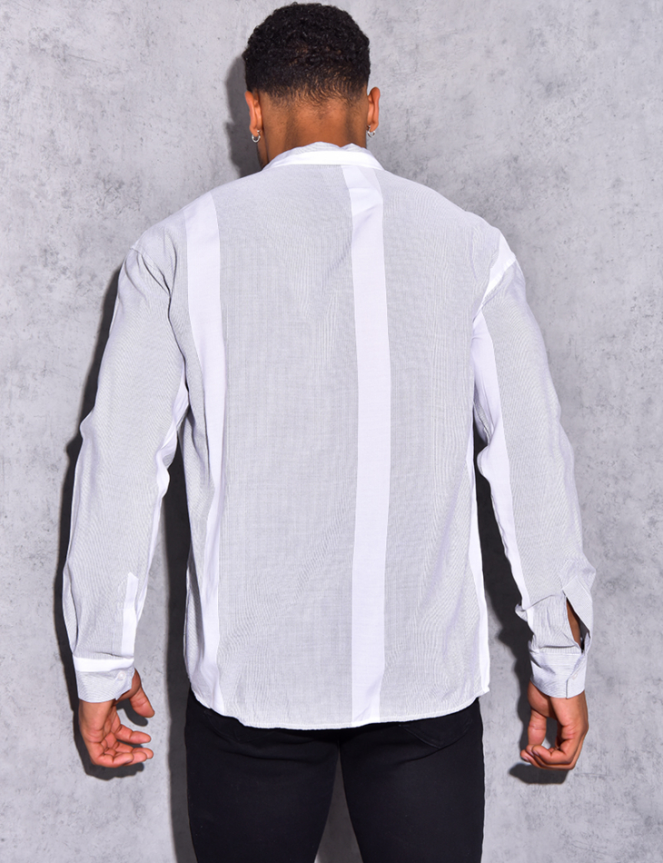 Chemise à rayures fine manches longues Chemise à rayures fine manches longues