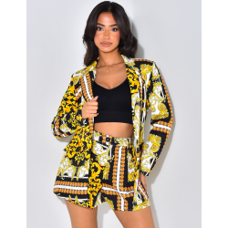 Veste de blazer à motif baroque Veste de blazer à motif baroque