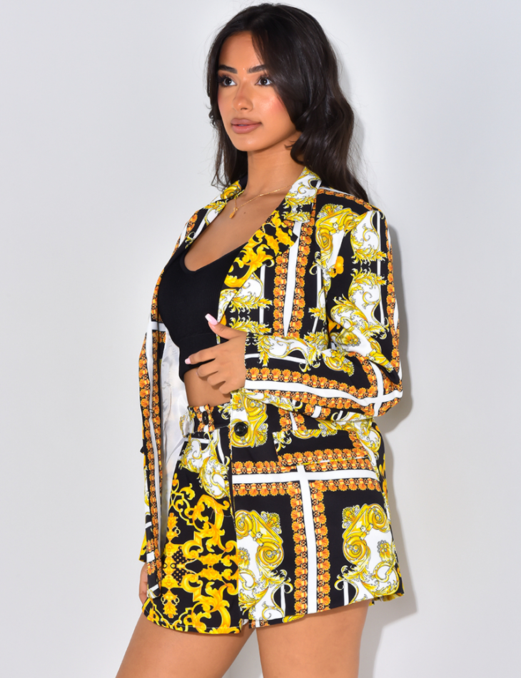Veste de blazer à motif baroque Veste de blazer à motif baroque