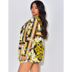 Veste de blazer à motif baroque Veste de blazer à motif baroque