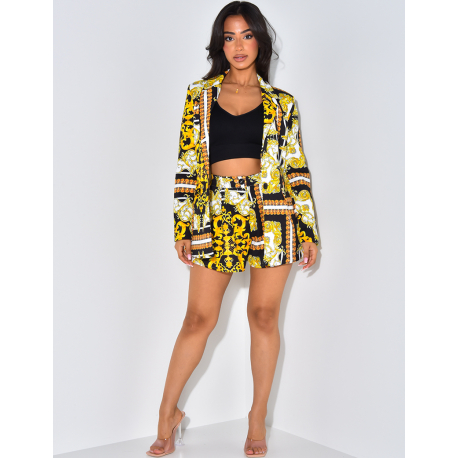 Veste de blazer à motif baroque Veste de blazer à motif baroque