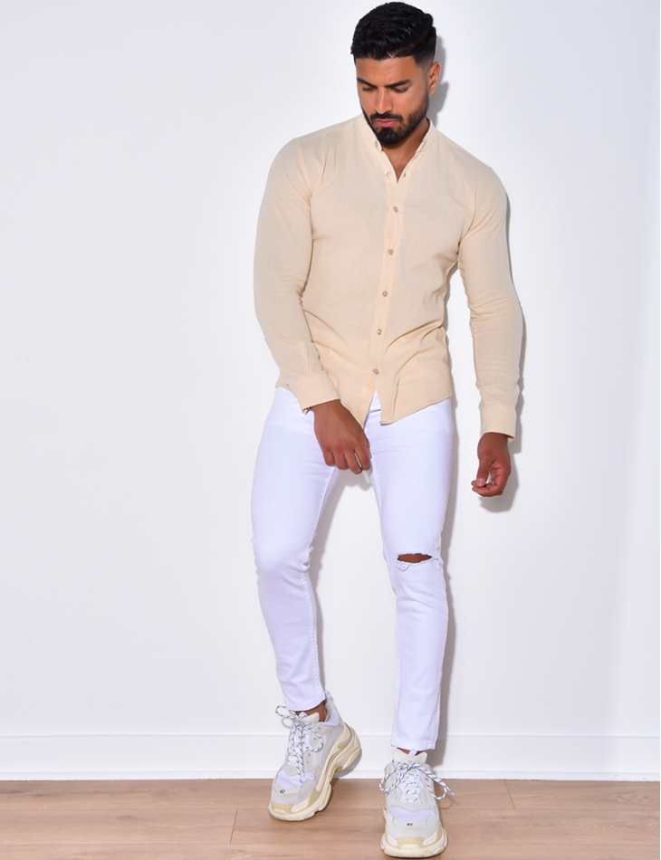 Chemise manche longues à petit col Chemise manche longues à petit col