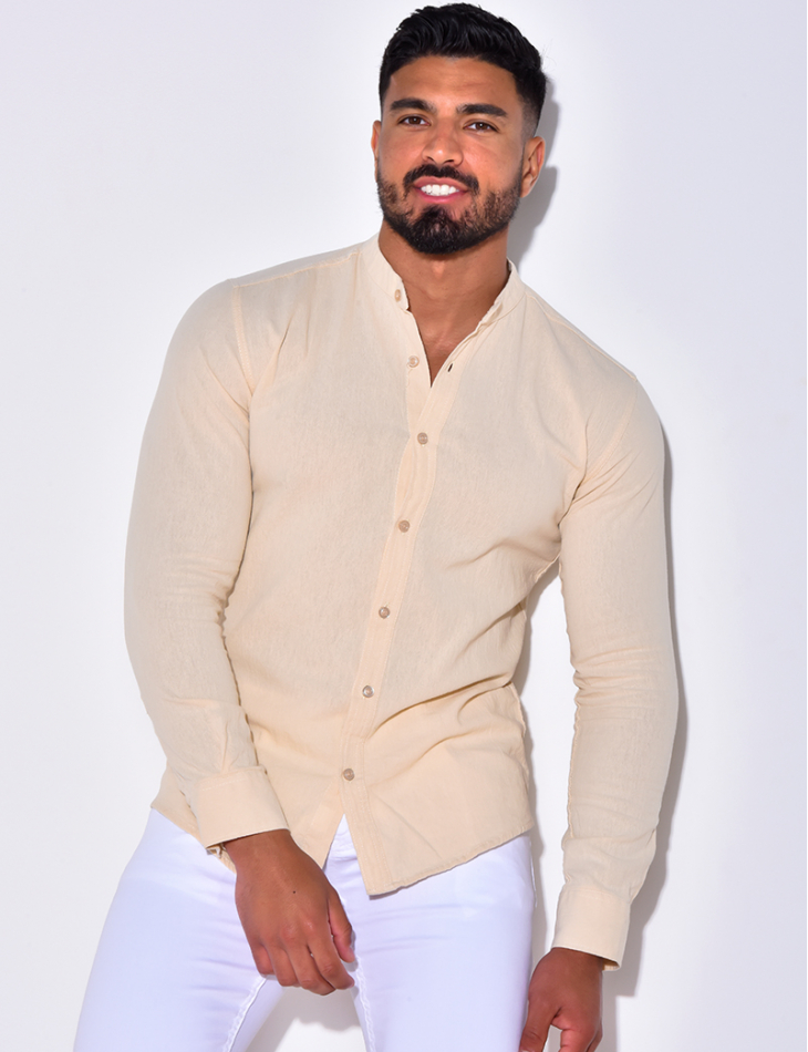 Chemise manche longues à petit col Chemise manche longues à petit col