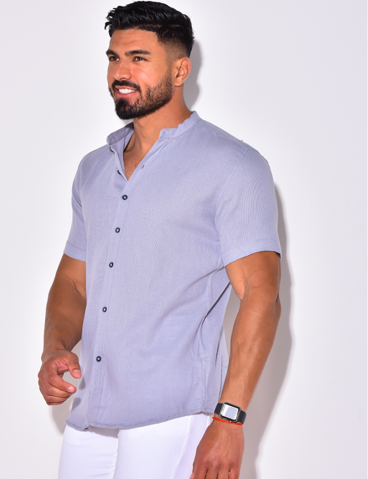 Chemise manches courtes à petit col Chemise manches courtes à petit col
