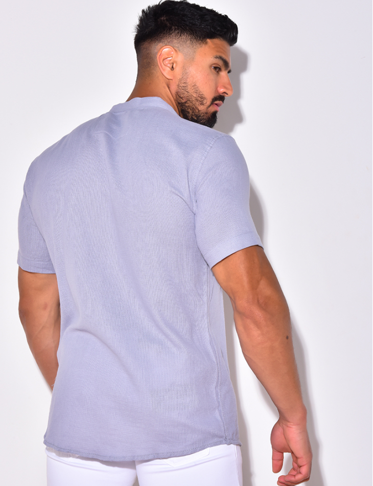 Chemise manches courtes à petit col Chemise manches courtes à petit col