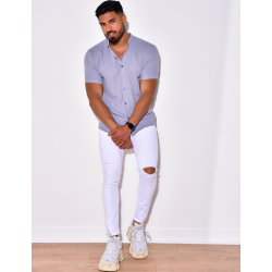 Chemise manches courtes à petit col Chemise manches courtes à petit col