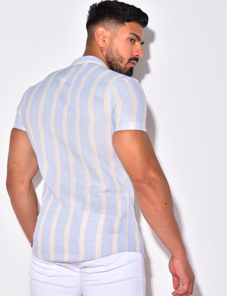 Chemise à rayures manche courtes Chemise à rayures manche courtes
