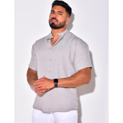 Chemise fine manche courtes à petit col
