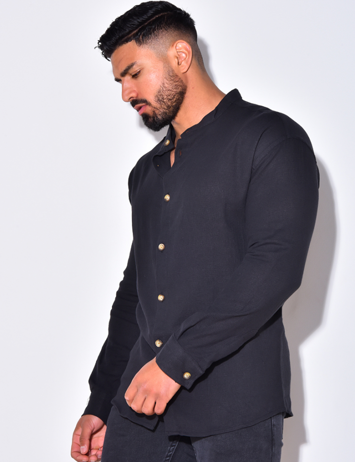 Chemise fine manche longues à petit col Chemise fine manche longues à petit col