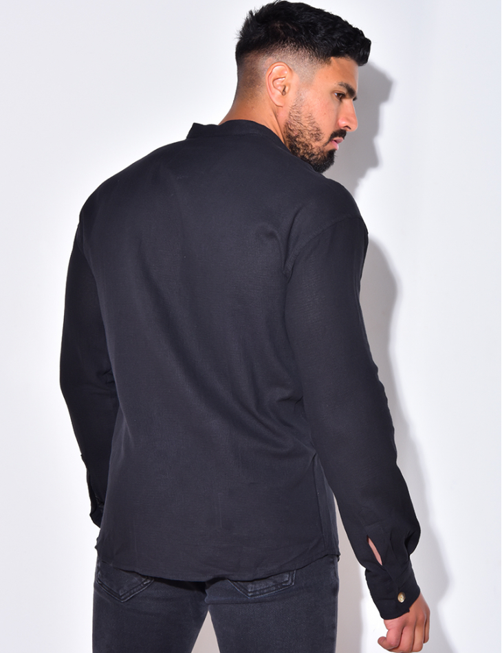 Chemise fine manche longues à petit col Chemise fine manche longues à petit col