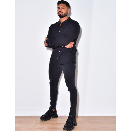 Chemise fine manche longues à petit col Chemise fine manche longues à petit col