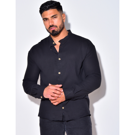 Chemise fine manche longues à petit col Chemise fine manche longues à petit col