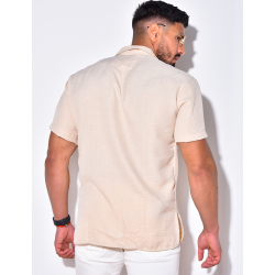 T-shirt fin à boutonner