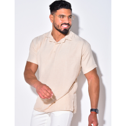 T-shirt fin à boutonner