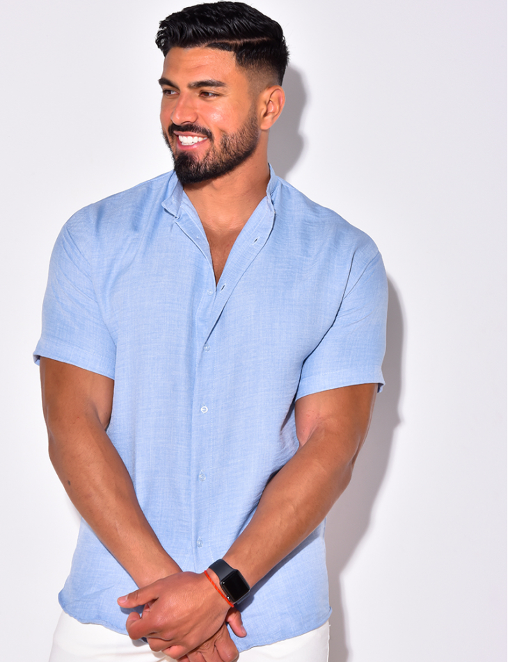 Chemise fine manche courtes à petit col Chemise fine manche courtes à petit col