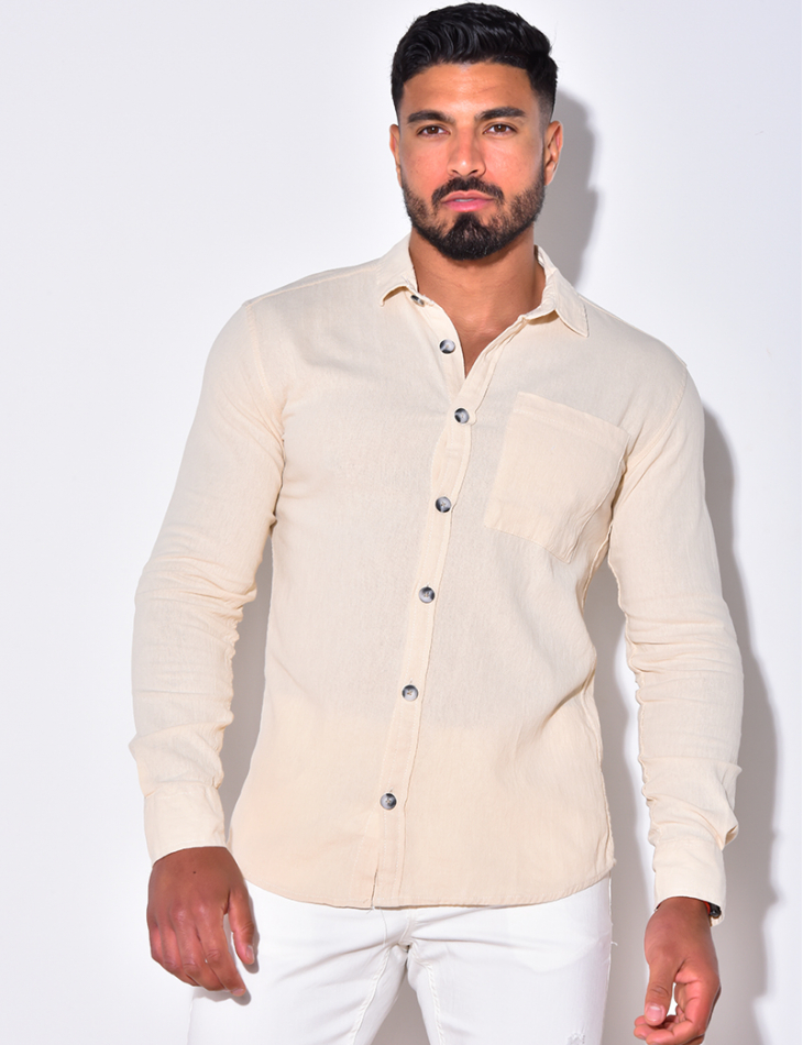 Chemise fine manches longues